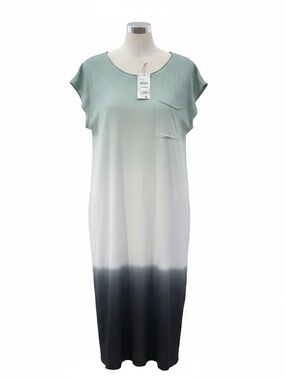 Sfera Ombre Mint to Black Maxi Dress with Pocket